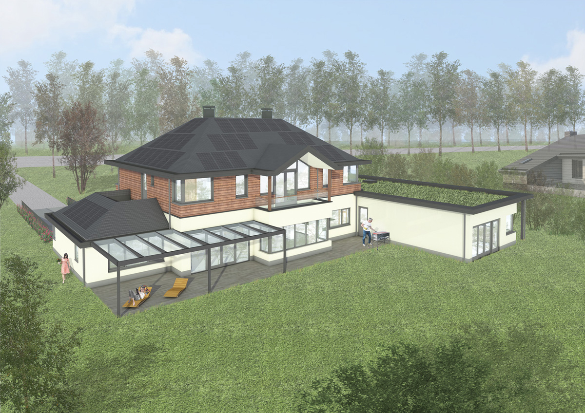 Villa Driebergen Lichtschacht achter de keuken